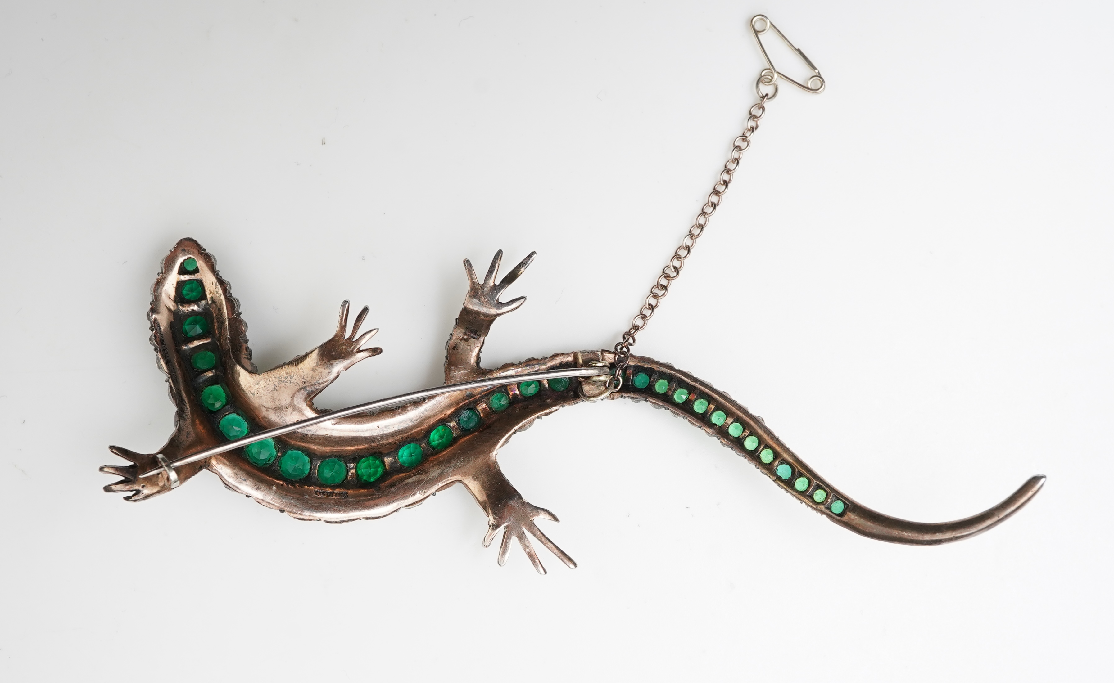 A silver and paste brooch, early 20th century